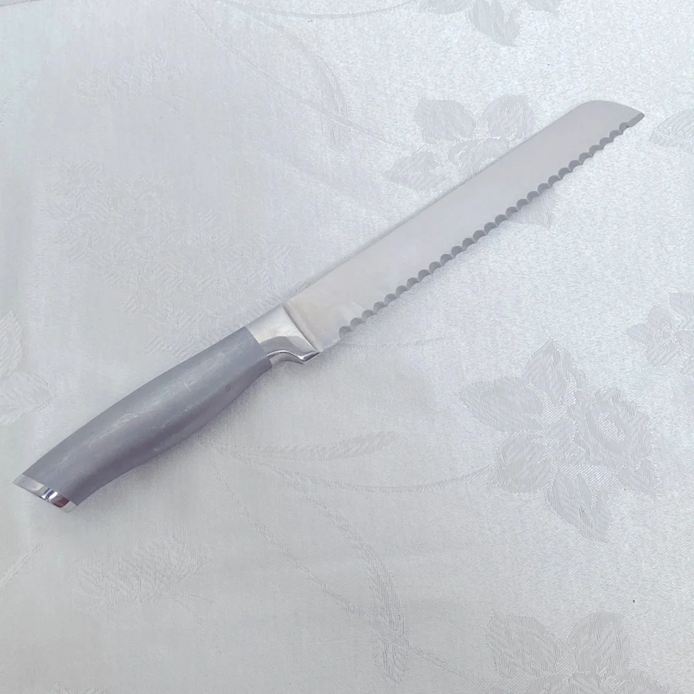 HENCKELS Modernist Stainless Steel 8 Inch bread knife. Great preowned condition